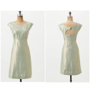 Maeve Anthropologie Women Metallic Cocktail Casual Date Nite Formal Dress 0